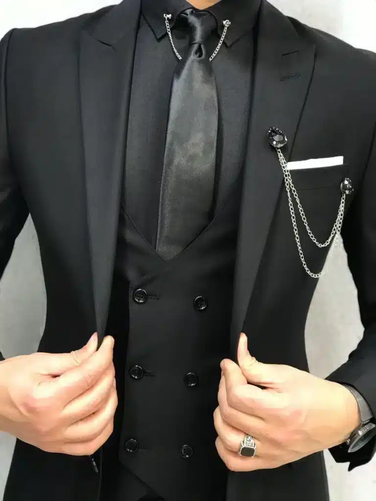 Formal All Black Suit