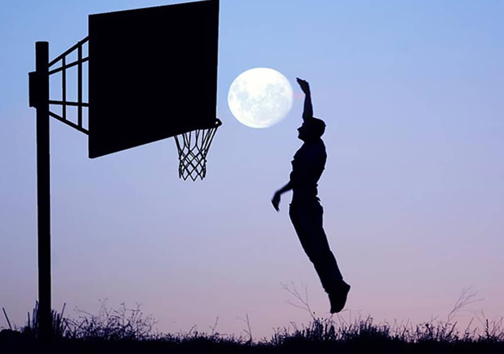  The Deceptive Reality: A Boy's Basketball Game With The Moon