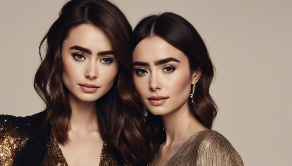 Lily Collins supporting Ashley Park