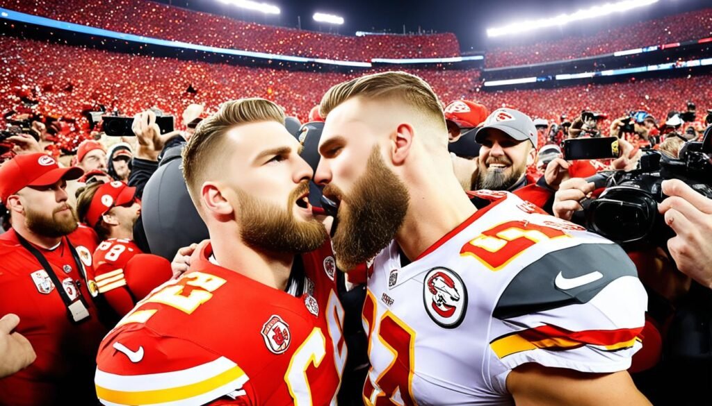 Taylor Swift and Travis Kelce's viral moment