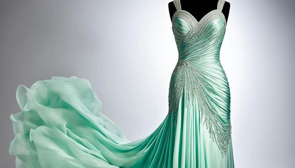 mint green gown