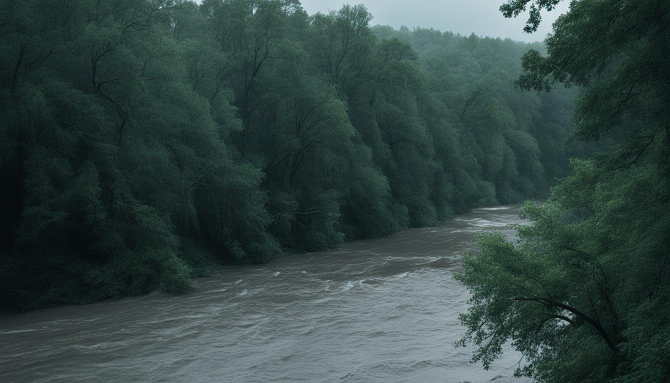 flooded river